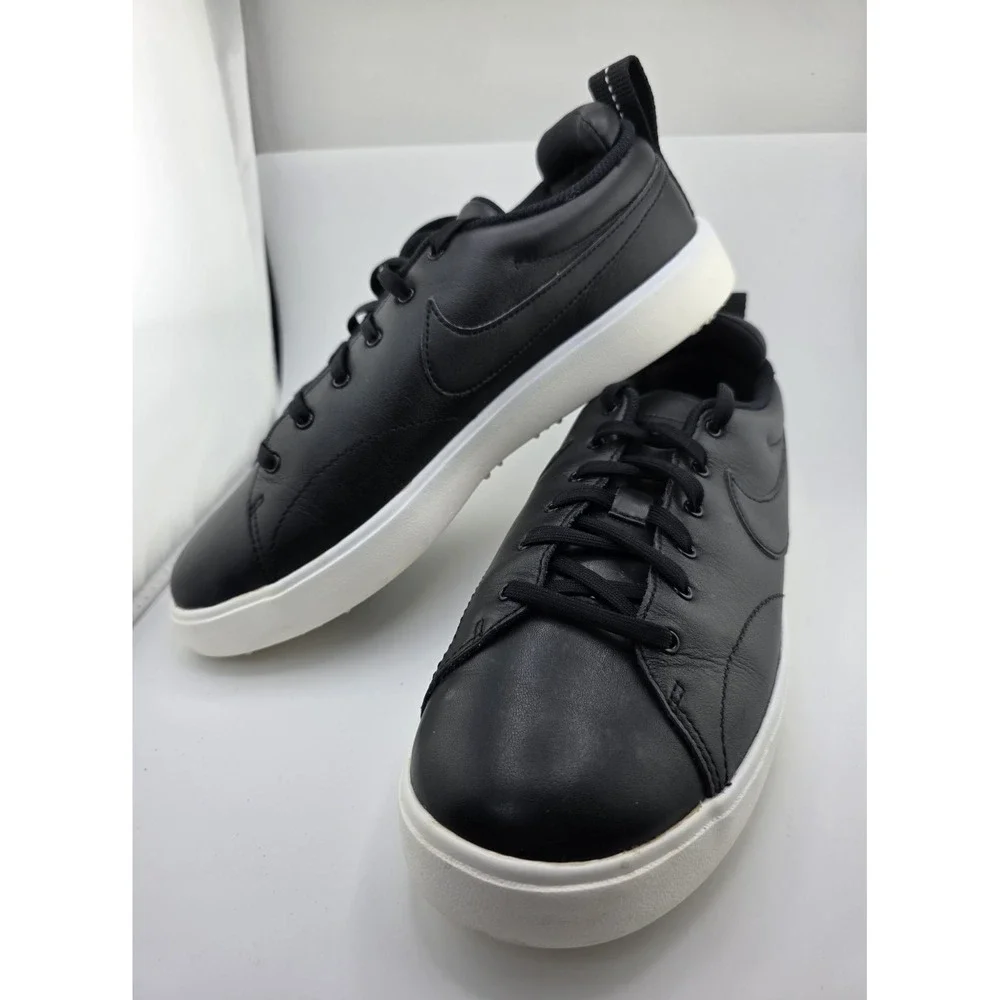 Nike Golf Shoes Womens 9 Black Leather Spikeless Sneakers